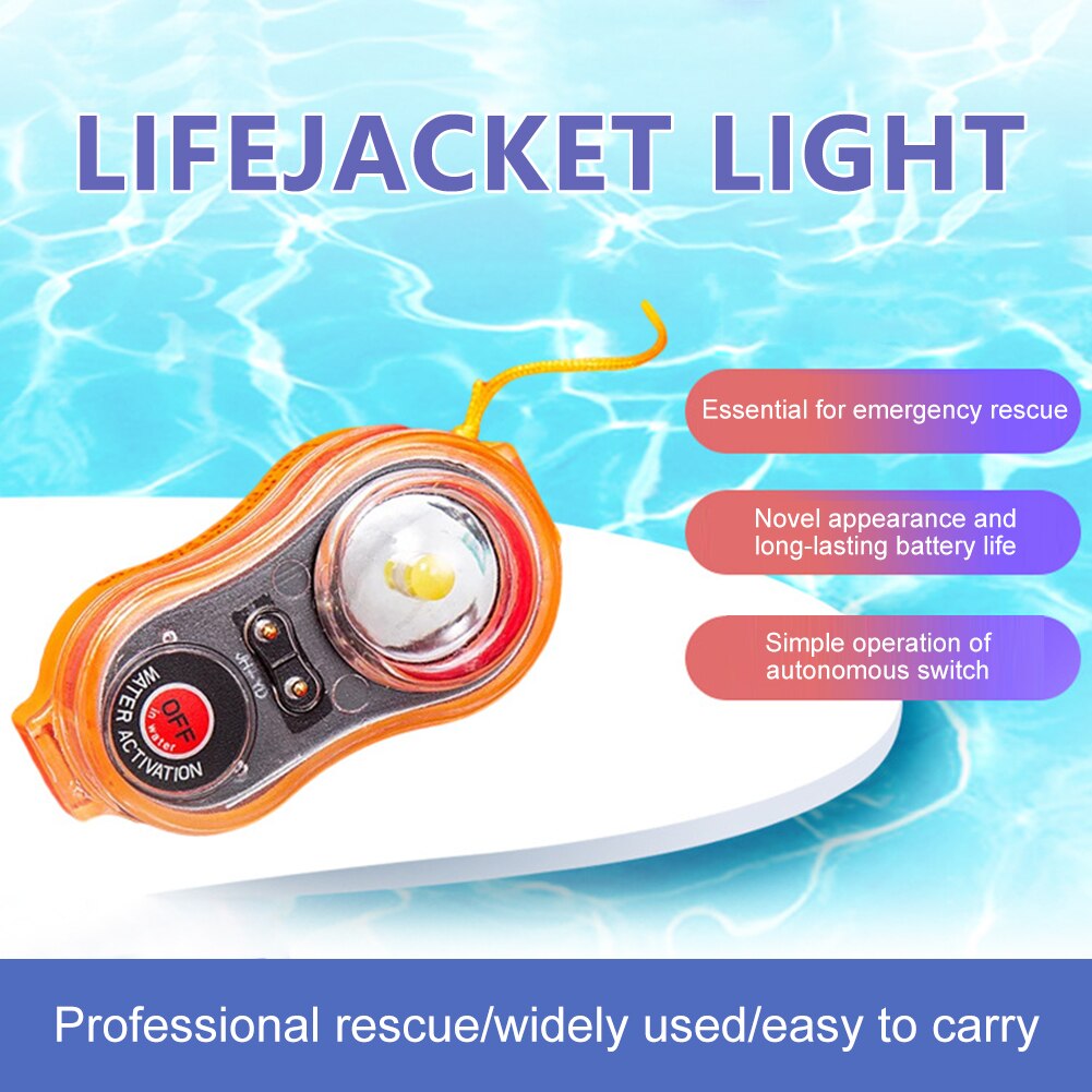 로프 달린 LED 구명조끼, 에너지 효율적인 방수 개인 로케이터 조명, 수영 바다 낚시용 경량 휴대용